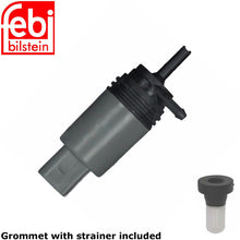 Load image into Gallery viewer, 2007-19 BMW 5 6 7 M X Z Windshield Washer Pump and Grommet with Strainer Febi
