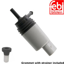 Load image into Gallery viewer, 2002-12 BMW Windshield Washer Pump with Grommet &amp; Strainer Febi 67 12 7 302 589
