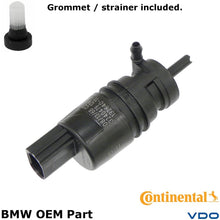 Load image into Gallery viewer, 2002-12 BMW Windshield Washer Pump &amp; Grommet OEM Continental VDO 67 12 7 302 589
