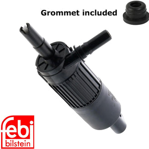 2015-18 Porsche Macan Headlight Washer Pump & Grommet 6R0 955 681 Febi Bilstein