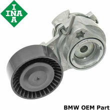 Load image into Gallery viewer, 2002-08 BMW 745 760 X5 A/C Compressor Drive Belt Tensioner &amp; Pulley BMW OEM INA
