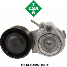 Load image into Gallery viewer, 2002-08 BMW 745 760 X5 A/C Compressor Drive Belt Tensioner &amp; Pulley BMW OEM INA
