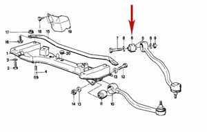 1983-89 BMW 535 i is 633 635 CSi M5 M6 Control Arm Bushing Set 31 12 9 058 819