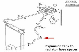 1975-15 Mercedes A/C Radiator Heater P/S Hose Spacer Protection Buffer Grommet