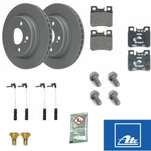 Load image into Gallery viewer, 1992-95 Mercedes 400E 500E C36 E420 E500 Rear Brake Disc &amp; Pad Kit 124 423 08 12
