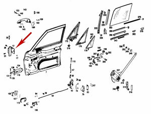 New OE Front Door Hinge Mercedes W108 W109 250 280 300 S SE SEL 108 720 02 37