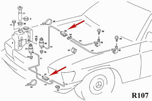 1977-95 Mercedes 2010-18 Sprinter 2 Way Windshield Washer Pump Check Valve Febi