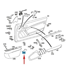 Load image into Gallery viewer, 2003-12 Mercedes SL 500 550 55 AMG 600 63 65 AMG Left Door Inside Silver Handle
