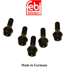 Load image into Gallery viewer, 5 X BMW Black Wheel Lug Bolt 12 X 1.5mm 1977-16 1 3 5 6 7 8 M Z Febi 6 781 150
