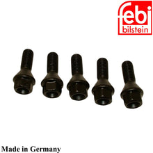 Load image into Gallery viewer, 5 X BMW Black Wheel Lug Bolt 12 X 1.5mm 1977-16 1 3 5 6 7 8 M Z Febi 6 781 150
