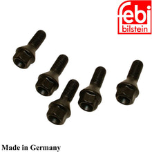 Load image into Gallery viewer, 5 X BMW Black Wheel Lug Bolt 12 X 1.5mm 1977-16 1 3 5 6 7 8 M Z Febi 6 781 150
