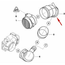 Load image into Gallery viewer, 2001-06 BMW 325Ci 325i 3330Ci 330i 330xi Z3 Rubber Air Intake Boot Genuine BMW
