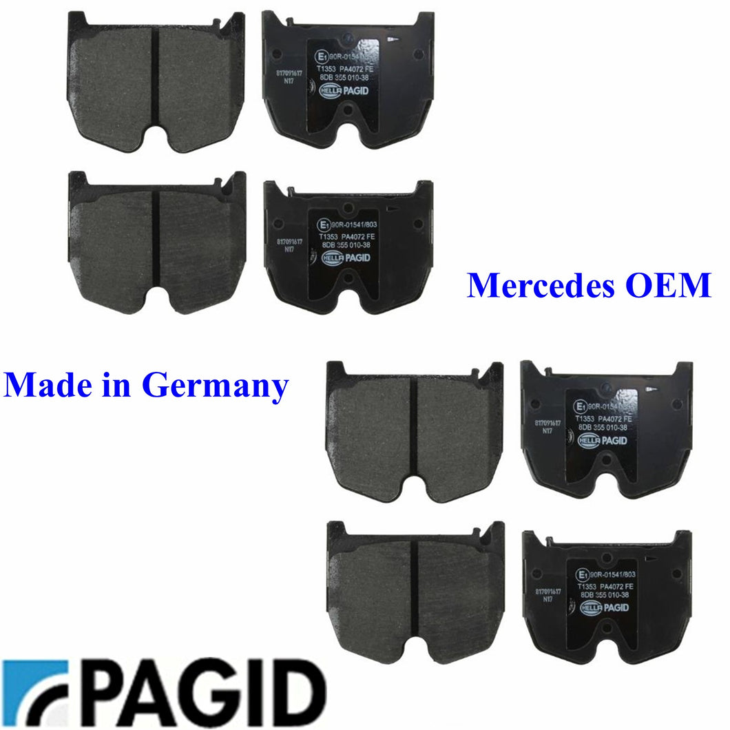 Front Brake Pads 2003-06 Mercedes CL S SL AMG German OEM Pagid + Sensor & Paste