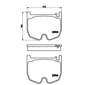 2003-06 Mercedes CL S SL AMG Front Brake Pads German OEM Pagid + Sensor & Paste
