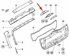 Load image into Gallery viewer, 2000-05 BMW E46 323i 325i 325xi Wagon Tailgate Hatch Grey Trim Cover 8 235 269
