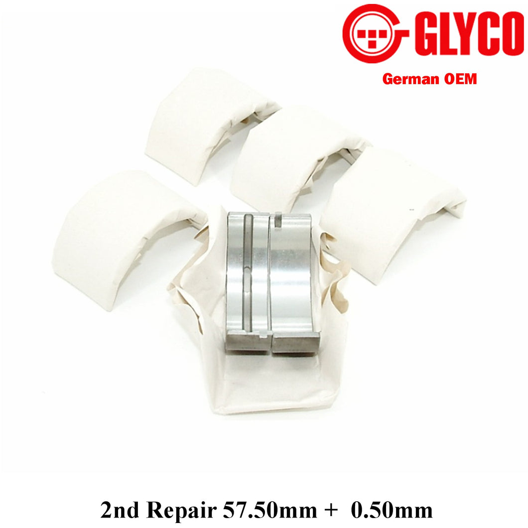 Main Bearing Set Mercedes 190 D E C220 C230 SLK230 57.50mm 2nd Repair OEM Glyco