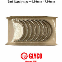 Load image into Gallery viewer, 2nd US 47.50mm Rod Bearing Set 1966-83 BMW 1600 1800 2000 2002 320i German Glyco
