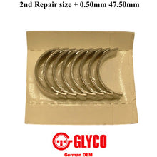 Load image into Gallery viewer, 2nd US 47.50mm Rod Bearing Set 1966-83 BMW 1600 1800 2000 2002 320i German Glyco
