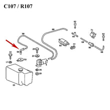 Load image into Gallery viewer, 1973-80 Mercedes Windshield Washer Fluid Reservoir Cap 90° Elbow Hose Connector
