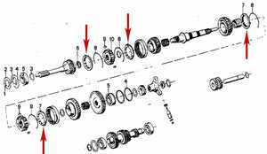 1966-71 BMW 2.5 2500 2800 CS Bavaria ZF S5-16 Manual Transmission Synchro Ring