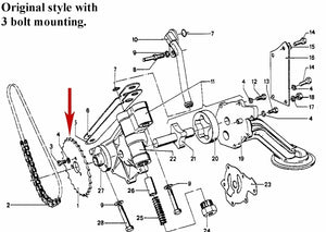 1966-83 BMW M10 1602 1800 1802 2000 2002 320i Original Oil Pump Chain Sprocket