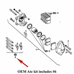 1971-82 BMW 2800 3.0 CS CSi 630CSi 633 CSi Rear Caliper Pad Pin Spring Kit OE