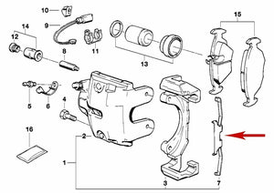 2 1982-91 BMW 524td 528e 533i 535 i is 633 635 CSi M3 Front Brake Pad Spring Ate