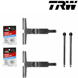 2001-11 Mercedes C SLK Rear Brake Pad Caliper Slide & Pin Spring Kit & Lube TRW