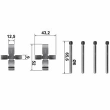 Load image into Gallery viewer, 1969-81 BMW E3 E9 E12 Rear Brake Pad Slide Pin Return Spring Kit TRW 1 113 665
