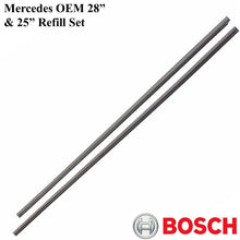 Load image into Gallery viewer, 1992-99 Mercedes W140 S Class 25&quot; &amp; 28&quot; Wiper Blade Rubber Refill Set OEM Bosch
