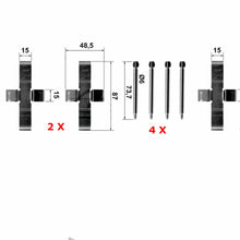 Load image into Gallery viewer, 1980-85 Mercedes 240 280 E 300 D Front Brake Pad Caliper Spring Pin Kit &amp; Lube
