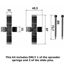 Load image into Gallery viewer, Front Ate Caliper Slide Pin Spreader Spring Slide Paste Kit 1980-85 Mercedes
