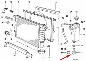 1995-99 BMW 323i 325i 328i 528i M3 Expansion Tank Coolant Level Sensor 1 360 855