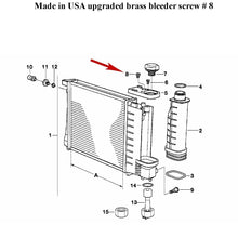 Load image into Gallery viewer, 1990-08 BMW Radiator Coolant Expansion Tank Bleeder Screw with O-Ring 7 793 373
