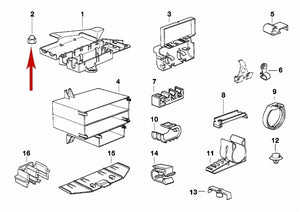 1983-01 BMW 3 5 7 M 6mm Plastic Flange Nut Cover Panel Duct Tank 16 13 1 176 747