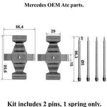 Load image into Gallery viewer, 2001-06 Mercedes C CL CLK E S SL SLK Front Brake Caliper Pad Pin Spring Kits Ate

