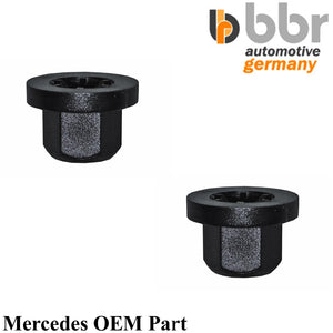 86-23 Mercedes Multi Use Plastic Nut 10mm Hex 16mm Flange 4mm Hole 003 990 02 51