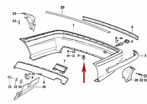 1984-06 BMW OEM Radiator Shroud Headliner Trim Panel Rocker Spoiler Cover Rivets