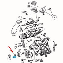 Load image into Gallery viewer, 1996-04 Mercedes E320 SLK230 Belt Tensioner Pulley Mounting Nut 003 990 07 50 OE
