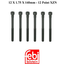 Load image into Gallery viewer, 6 X 1978-83 Mercedes 240D Cylinder Head Bolt 12 X 140 mm 12 Point 615 990 03 12
