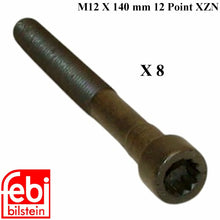 Load image into Gallery viewer, 8 X 1978-85 Mercedes 300 CD D SD TD Cylinder Head Bolt 12 X 140 mm 12 Point XZN
