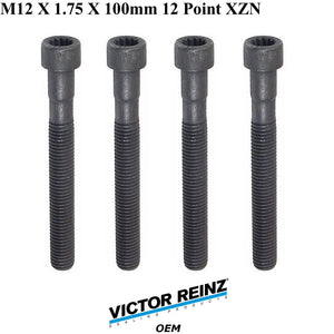 4 X 1978-83 Mercedes 240D Cylinder Head Bolt 12 X 100 mm 12 Point 615 990 01 12