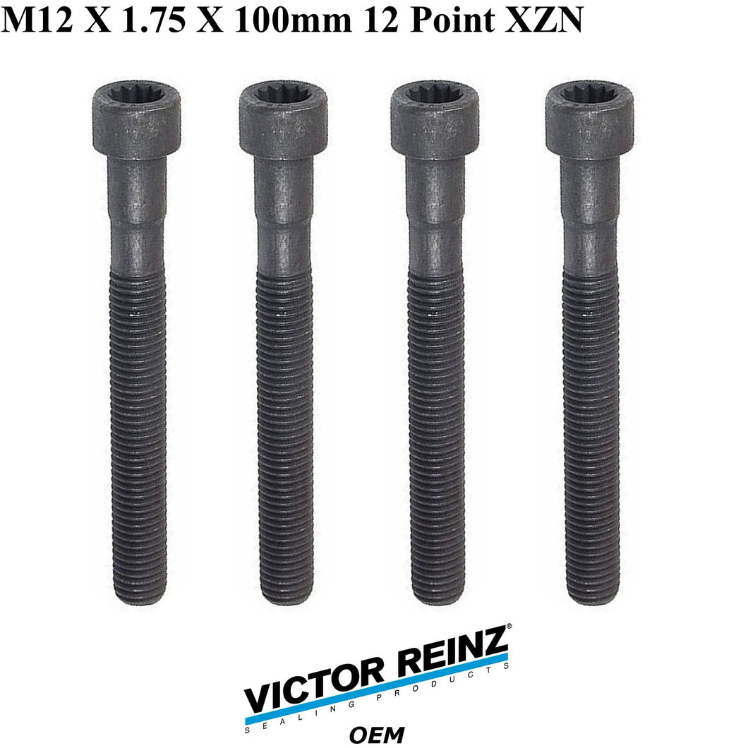 4 X 1978-83 Mercedes 240D Cylinder Head Bolt 12 X 100 mm 12 Point 615 990 01 12