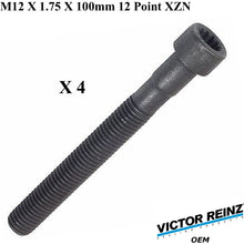 Load image into Gallery viewer, 4 X 1978-83 Mercedes 240D Cylinder Head Bolt 12 X 100 mm 12 Point 615 990 01 12
