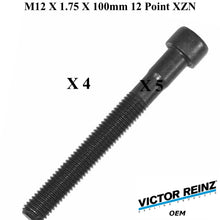 Load image into Gallery viewer, 4 X 1978-83 Mercedes 240D Cylinder Head Bolt 12 X 100 mm 12 Point 615 990 01 12
