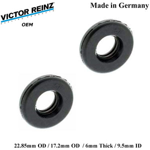 2 X 1991-08 BMW 3 5 7 8 M X Z 23mm Valve Cover Mount Nut Rubber Seal 1 437 395