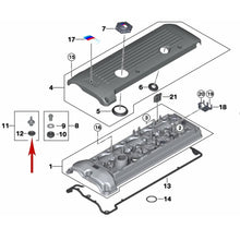 Load image into Gallery viewer, 2 X 1991-08 BMW 3 5 7 8 M X Z 23mm Valve Cover Mount Nut Rubber Seal 1 437 395
