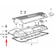 Load image into Gallery viewer, 15 X 1992-06 3 5 M X Z 23mm Valve Cover Mounting Cap Nut Rubber Seal 1 437 395
