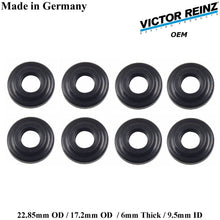 Load image into Gallery viewer, 8 X 1999-3 BMW 540i 740iL X5 Z8 23mm Valve Cover Mount Nut Rubber Seal 1 437 395
