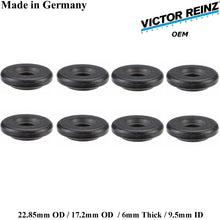 Load image into Gallery viewer, 8 X 1999-3 BMW 540i 740iL X5 Z8 23mm Valve Cover Mount Nut Rubber Seal 1 437 395
